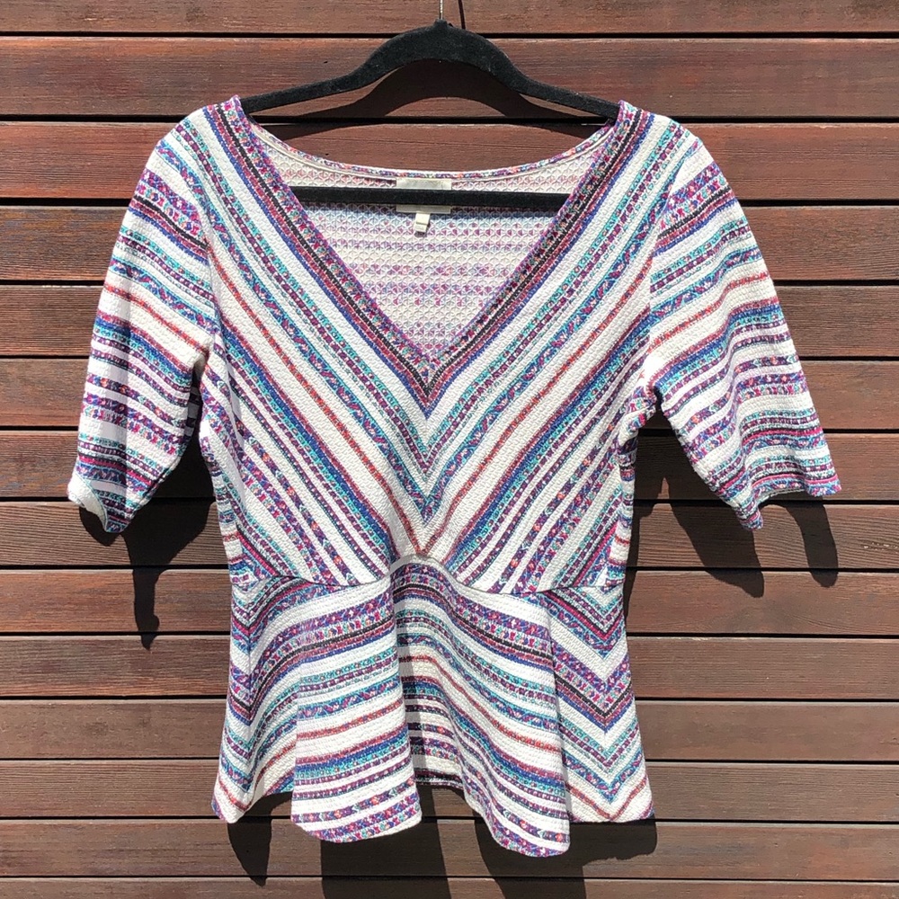 Deletta | Anthropologie textured peplum top